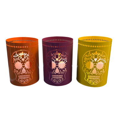 Day of the dead candle holders